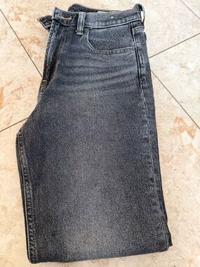 GAP Charcoal High-Rise Straight Jeans